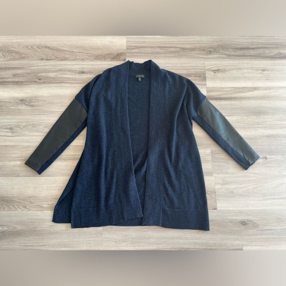 The White Company London 10 Blue Merino Wool Cardigan
